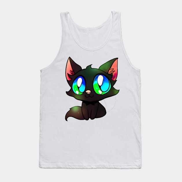 Black cat with blue eyes Tank Top by Meowsiful